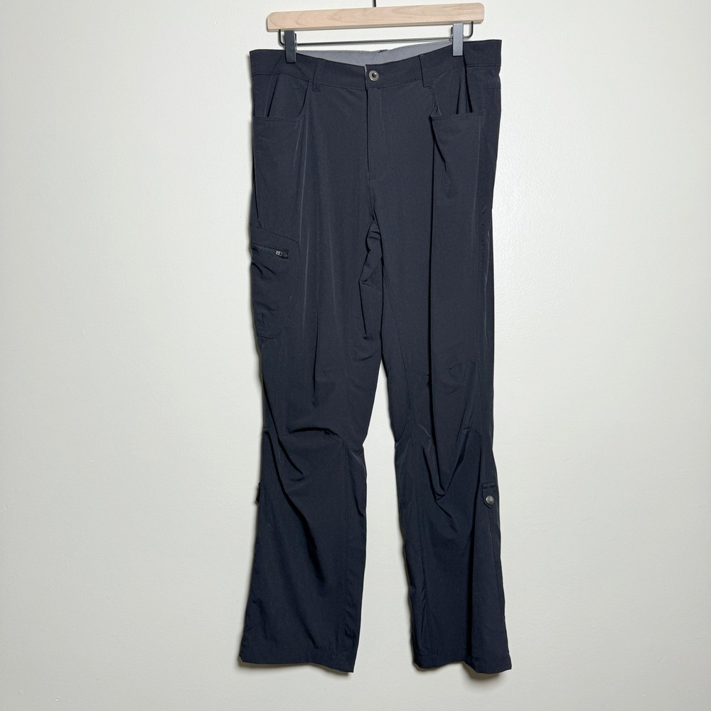 Pacific Trail Womens Hiking Pants L Grey Roll Up Leg Utility Cargo Gorpcore